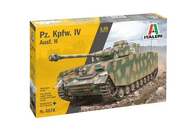 italeri-military-vehicles-6578s-panzer-iv-modellbausatz-1-35-unlackiert image 1