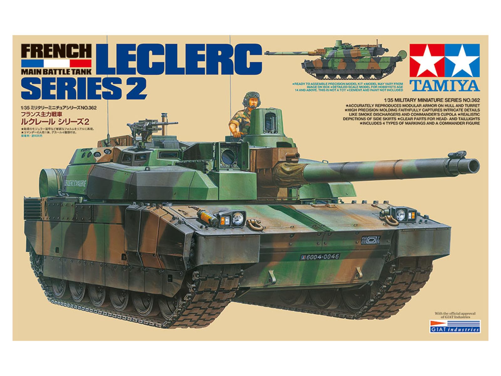 tamiya-1-35-leclerc-serie-2-plastikmodellbausatz-unlackiert image 2