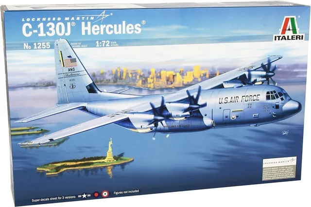 italeri-1255s-c-130j-hercules-flugzeug-bausatz-grau image 1
