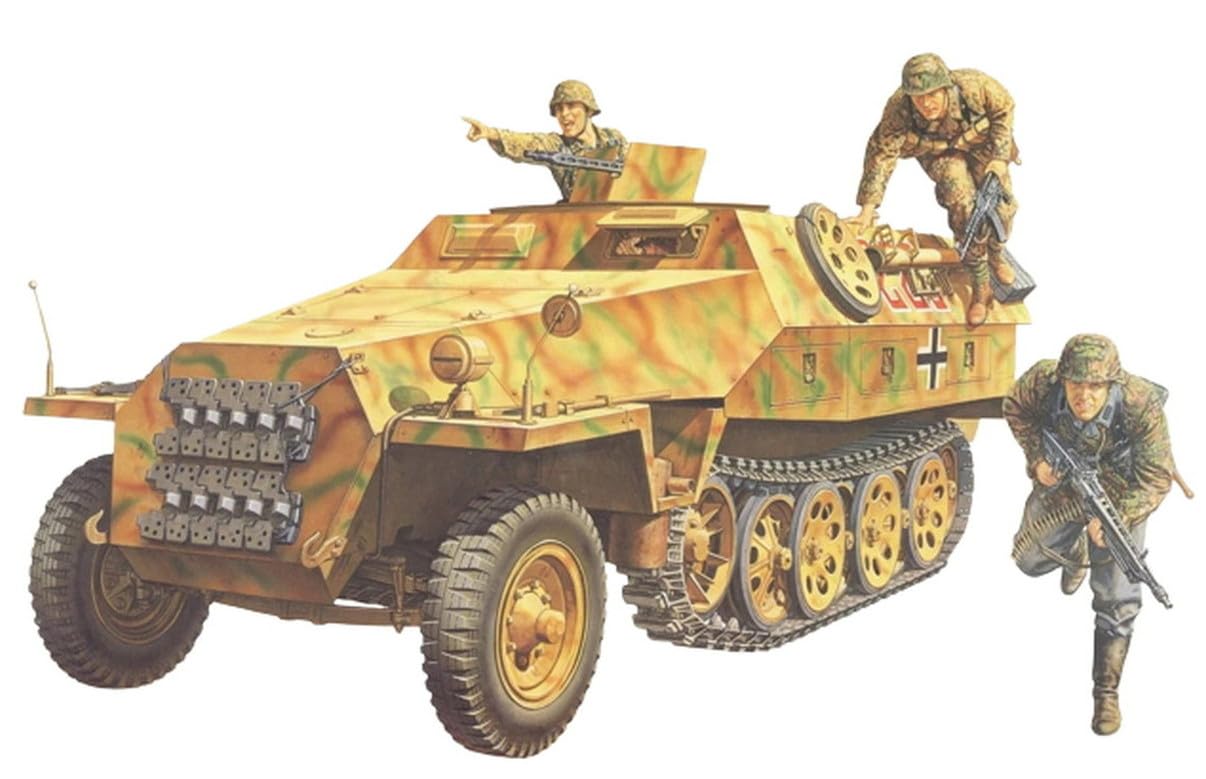 tamiya-35195-sdkfz-251-1-ausf-d-hanomag-panzer-1-35 image 1