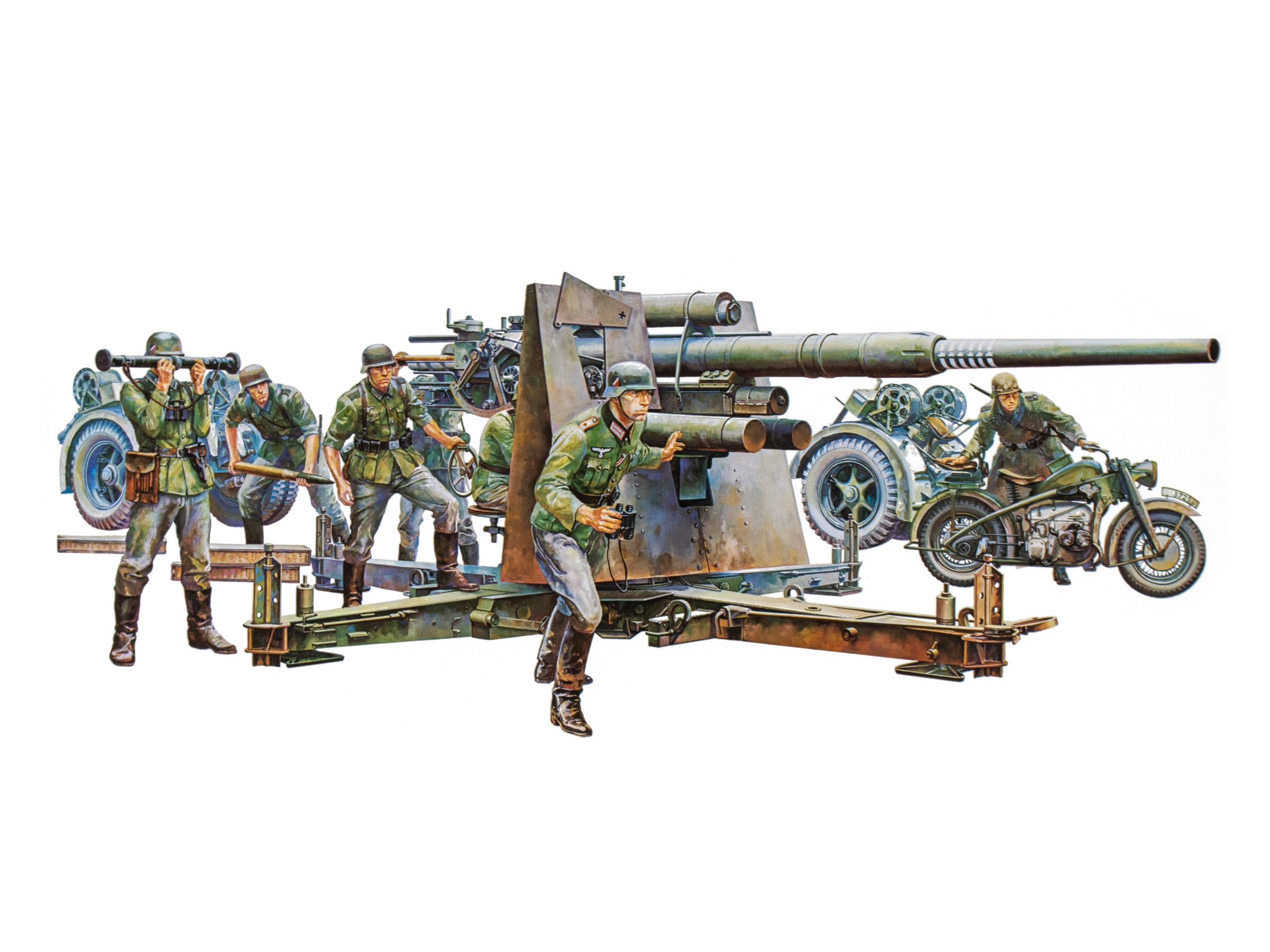 tamiya-35017-flak-8-8-mit-motorrad-1-35-wwii image 6
