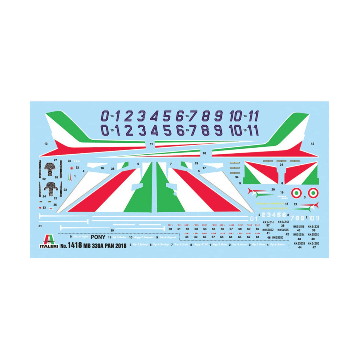 italeri-aircraft-mb-339a-frecce-tricolori-modellbausatz-1-72 image 3