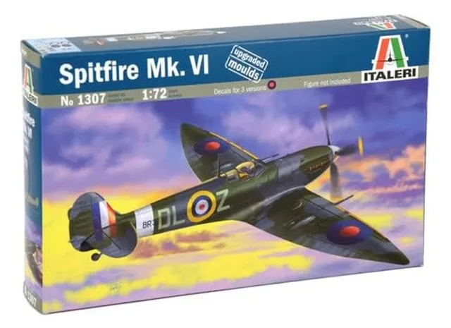 italeri-1307-spitfire-mk-vi-flugzeugmodell-1-72-klebebausatz image 1
