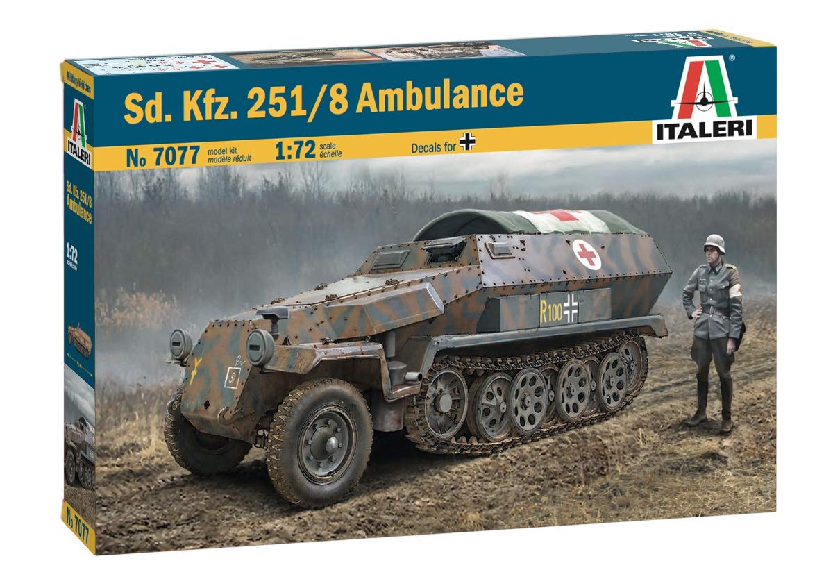italeri-sd-kfz-251-8-ambulance-1-72-milit-r-modellbausatz image 1