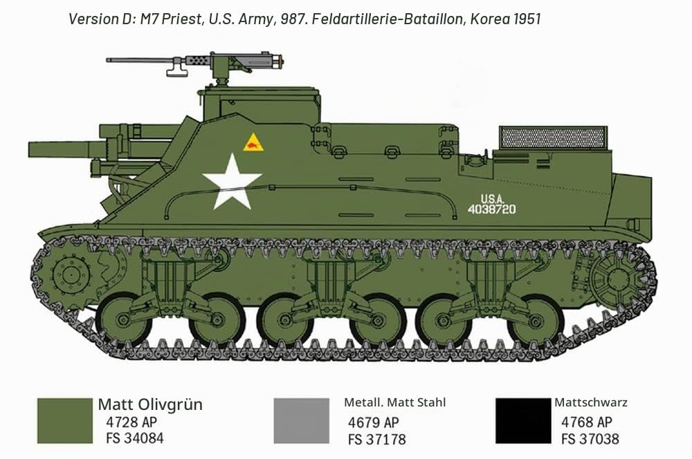 italeri-military-vehicles-m-7-priest-1-35-panzermodell-selbstfahrlafette image 7