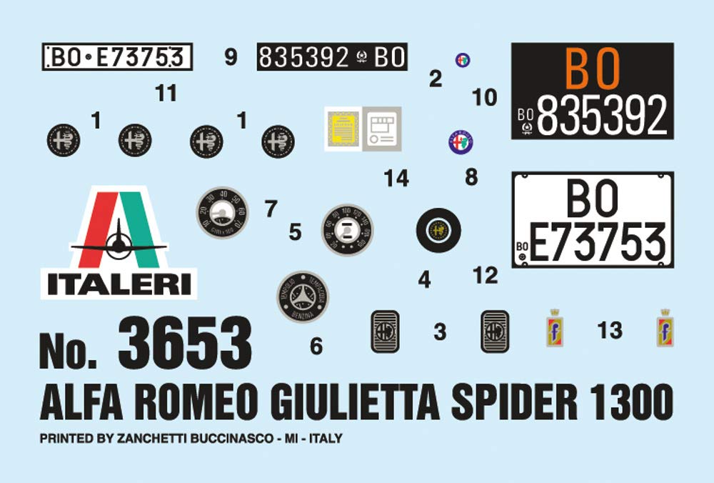 italeri-3653s-alfa-romeo-giulietta-spider-modellbausatz-1-24-unlackiert image 6