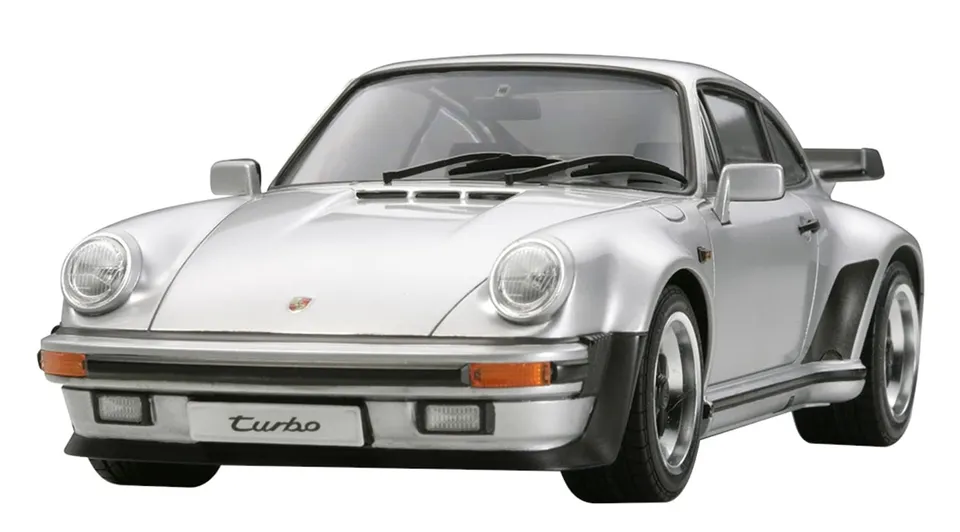 tamiya-1-24-sports-car-300024279-porsche-turbo-1988-modellbausatz-grau image 1