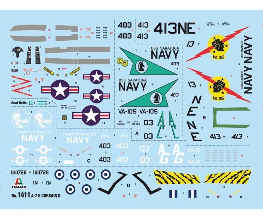 italeri-1411s-a-7e-corsair-ii-flugzeug-1-72 image 3