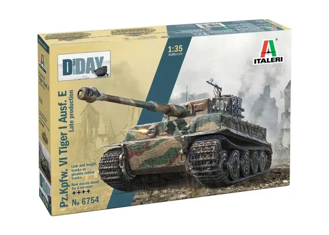 italeri-tiger-i-ausf-e-6754-panzer-bausatz-1-35-wehrmacht image 1
