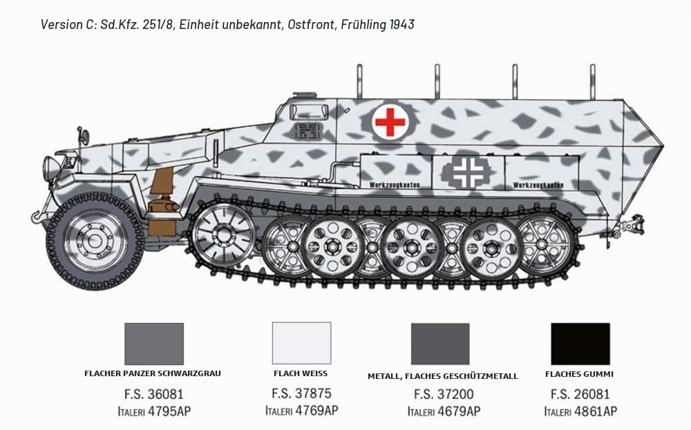 italeri-sd-kfz-251-8-ambulance-1-72-milit-r-modellbausatz image 5
