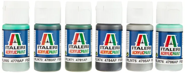 italeri-acryl-set-wwii-luftwaffe-flugzeugfarben-6x20ml image 1