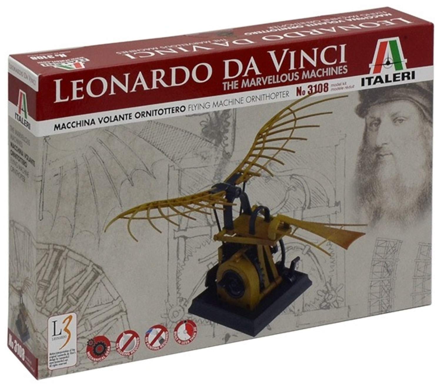 italeri-da-vinci-flying-machine-3108-modellbausatz-ornithopter image 1