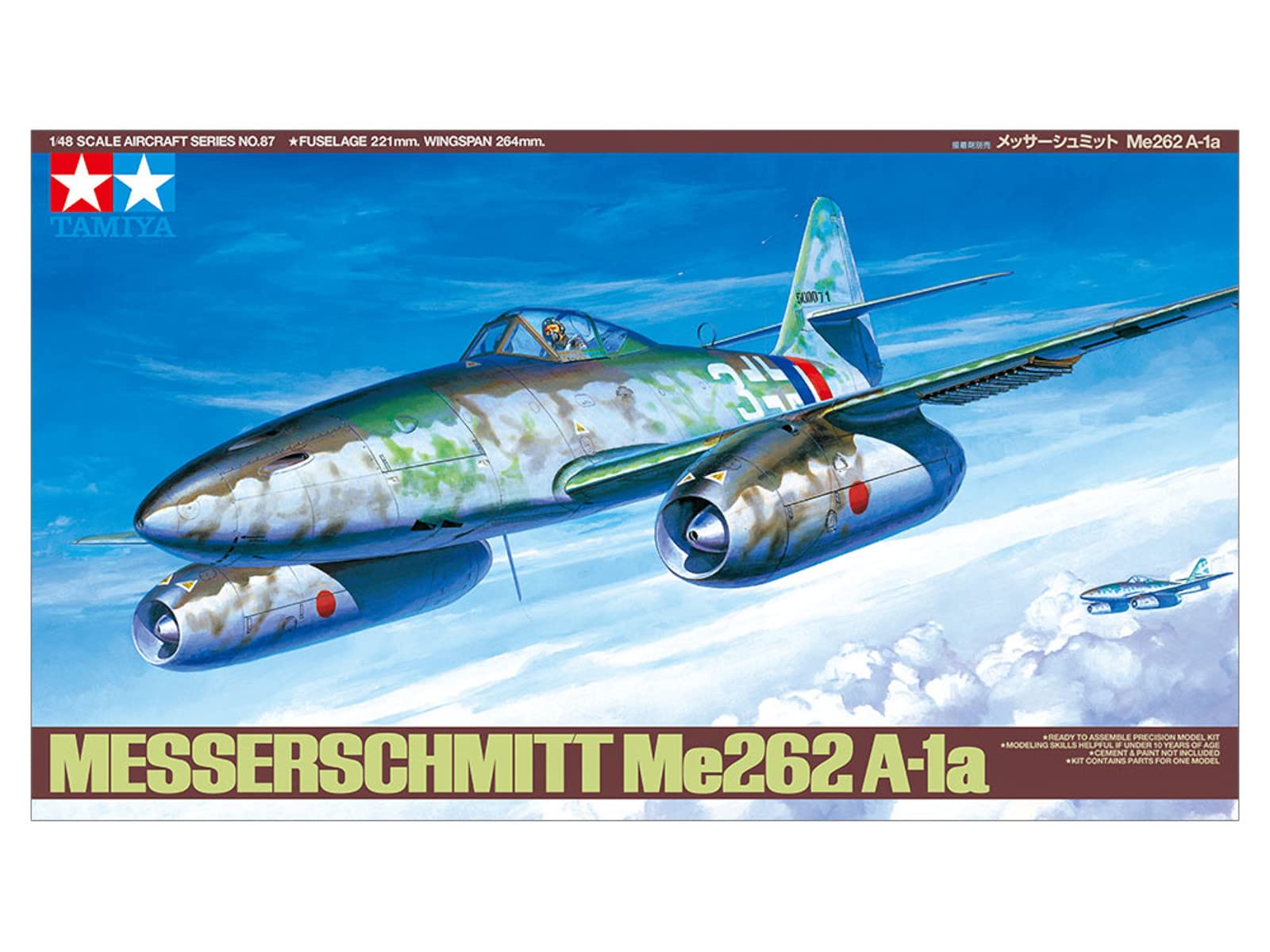 tamiya-61087-me-262-a-1a-flugzeugbausatz-1-48 image 2