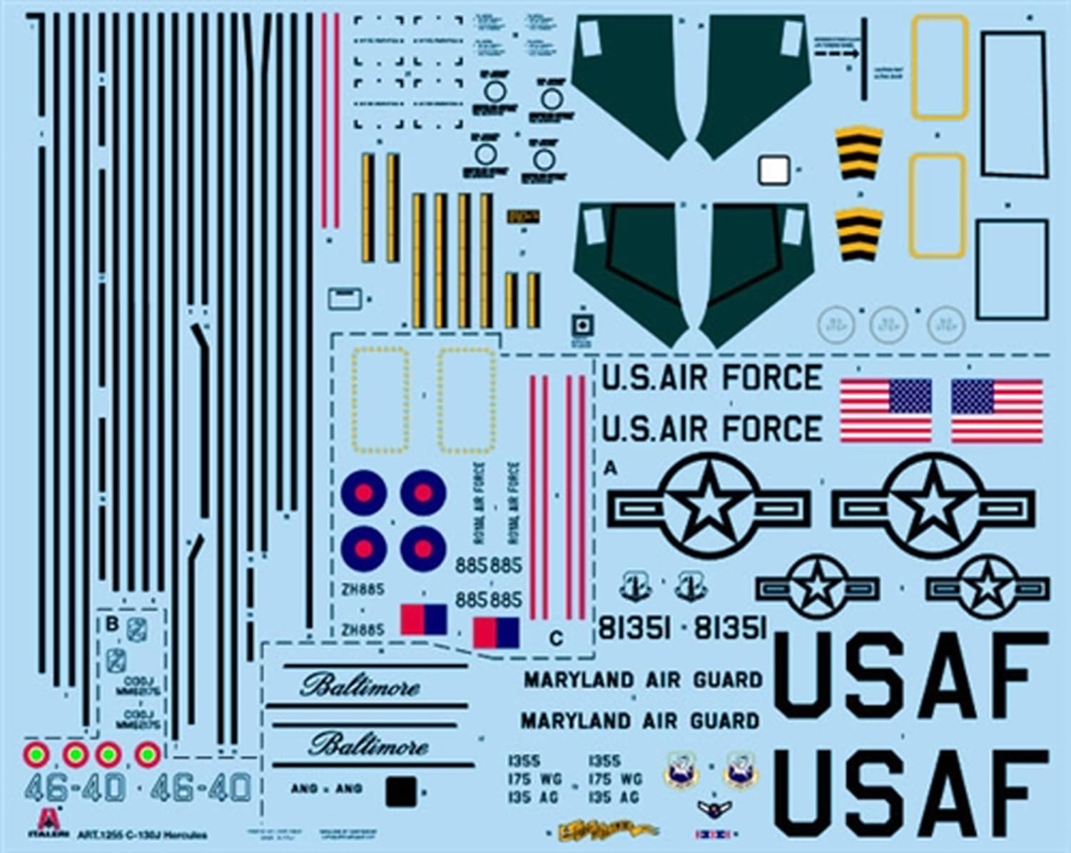 italeri-1255s-c-130j-hercules-flugzeug-bausatz-grau image 8