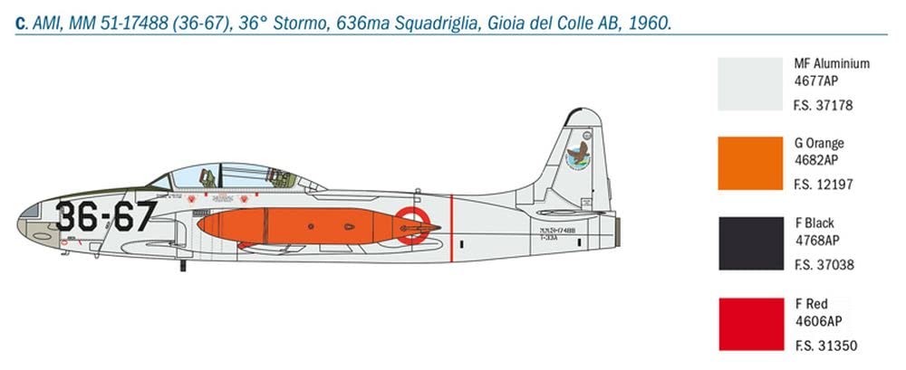 italeri-t-33a-shooting-star-flugzeug-modellbausatz-1-72 image 7